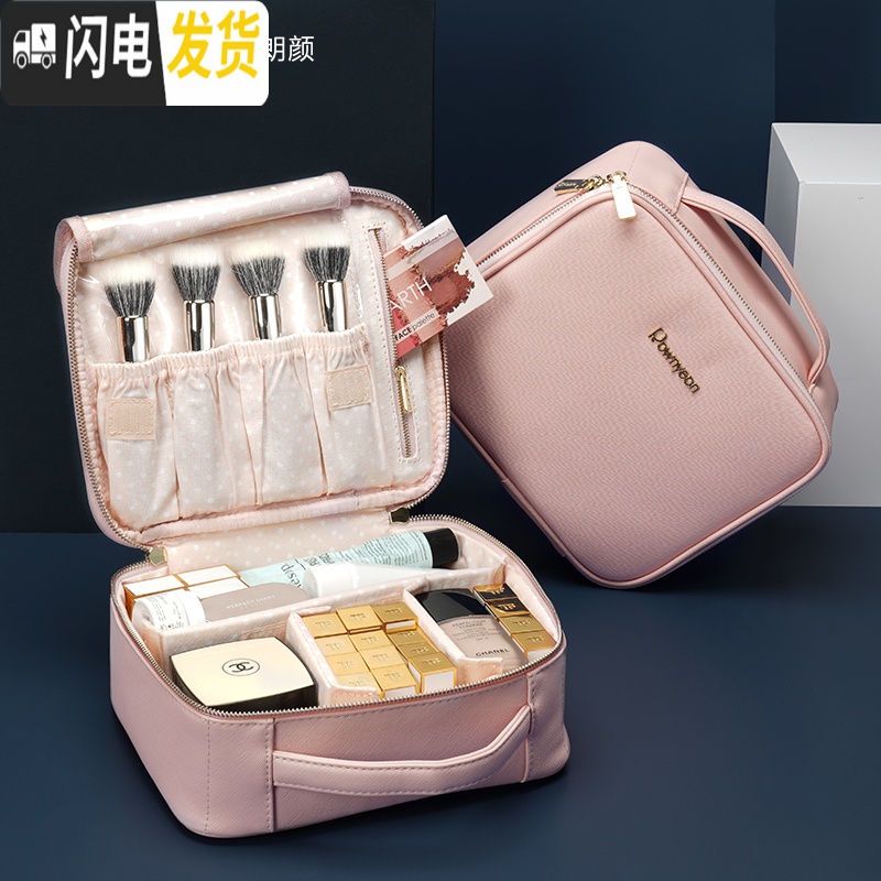 三维工匠网红化妆包女便携式大容量韩国简约ns风 超火抖音洗漱旅行收纳袋收纳包高清大图