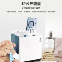 小天鹅(LittleSwan) 12公斤 双缸洗衣机半自动 家用双桶大容量 大件洗衣不用愁 新品 TP120-S908