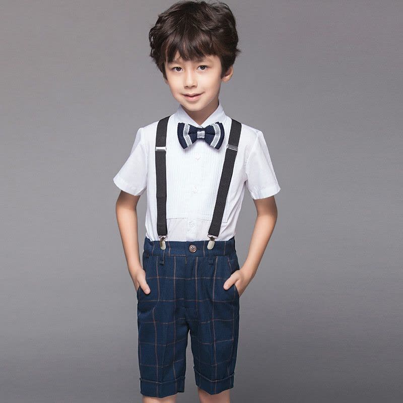 迪鲁奥(DILUAO)花童礼服男童短袖马甲套装演出服走秀钢琴表演服婚礼儿童中大童夏图片
