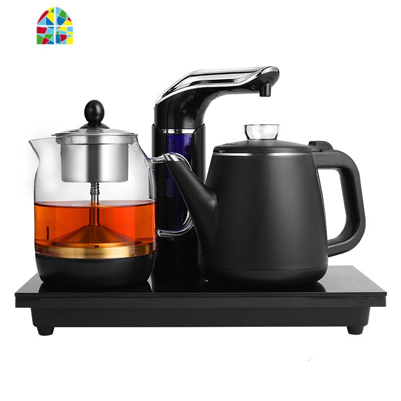 电热水壶全自动上水家用茶台一体烧水壶泡茶专用煮茶壶煮茶器套装 FENGHOU 银色款高清大图