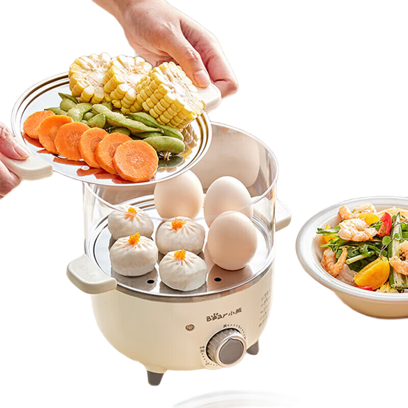 小熊(Bear)煮蛋器小熊蒸蛋器自动断电蒸锅蒸蛋器小型2-3人用煮蛋器神器 ZDQ-C14L3