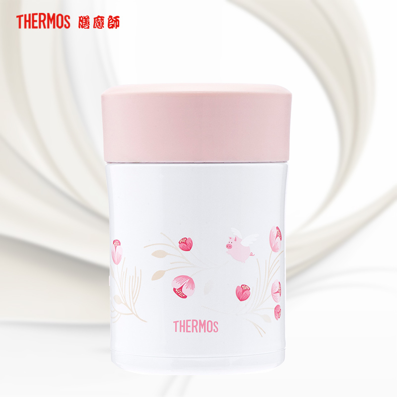 膳魔师,膳魔師(Thermos)焖烧杯/罐TCLA-470S朱一龙同款花系列真空不锈钢食物保温罐304不锈钢470ML