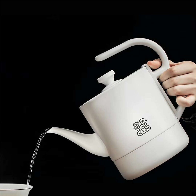 吉谷TA002随手泡提梁电茶壶不锈钢茶壶恒温烧水壶 TA002白色