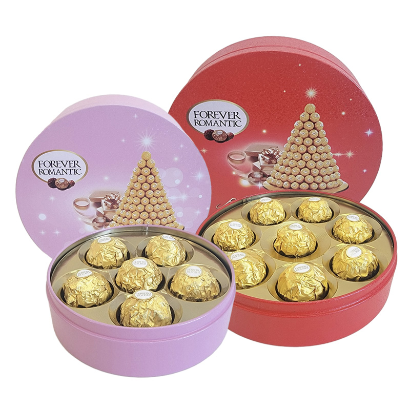 费列罗(FERRERO) 巧克力结婚喜糖散装巧克力榛果威化圆形铁盒装6粒礼盒装结婚送礼高清大图