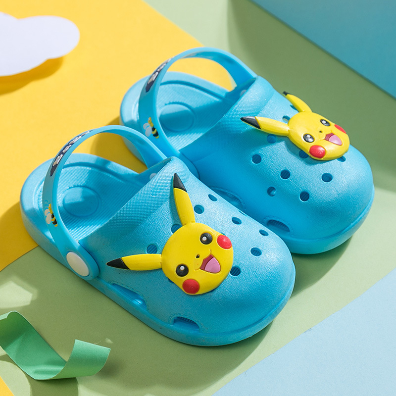 POKEMON皮卡丘儿童拖鞋男童凉拖鞋洞洞鞋女童鞋子夏季家居鞋902C-5