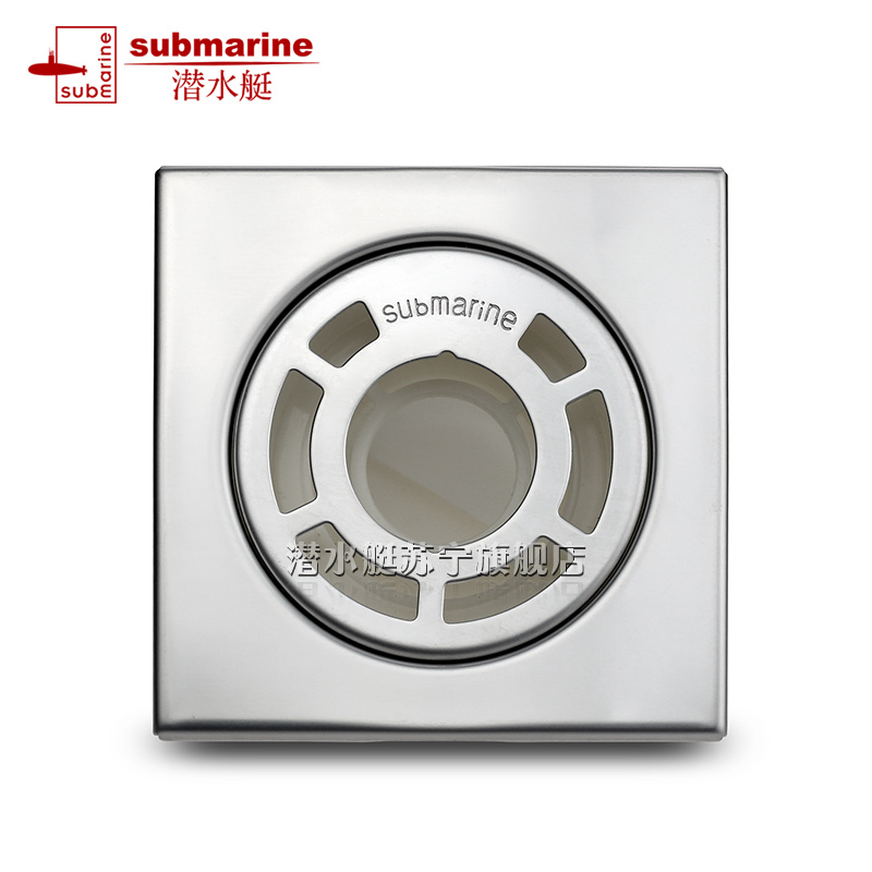 潜水艇不锈钢包裹ABS主体 防虫防臭原位地漏套装高清大图