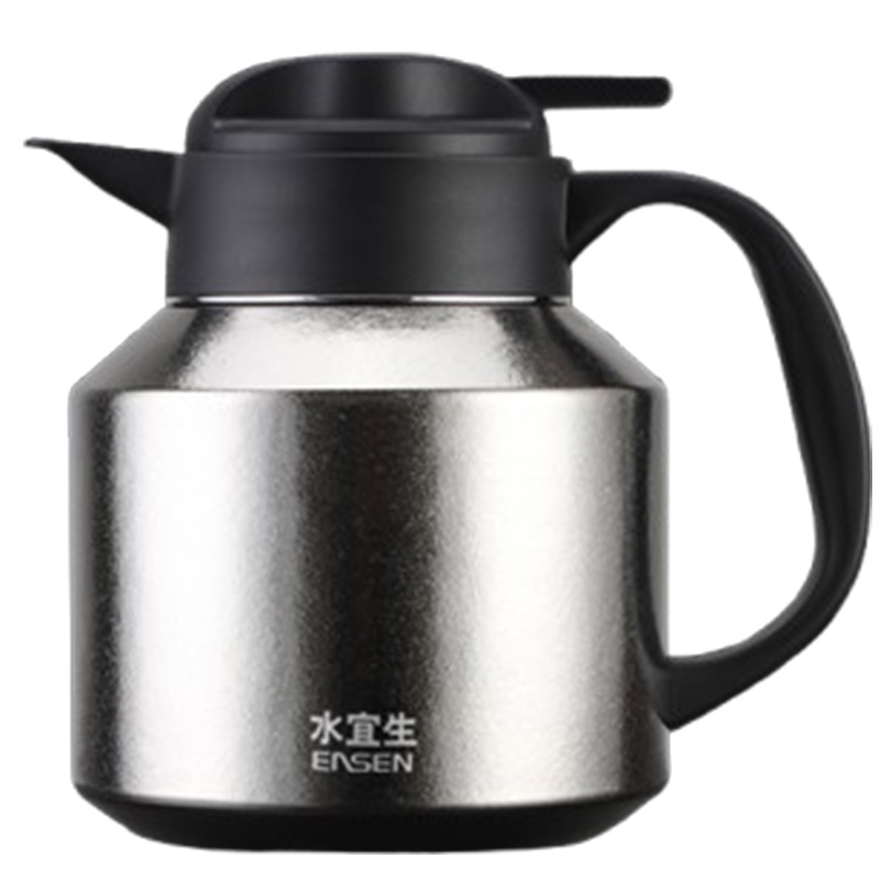 水宜生焖茶壶1000ml真空大容量双层纯钛智能测温T105