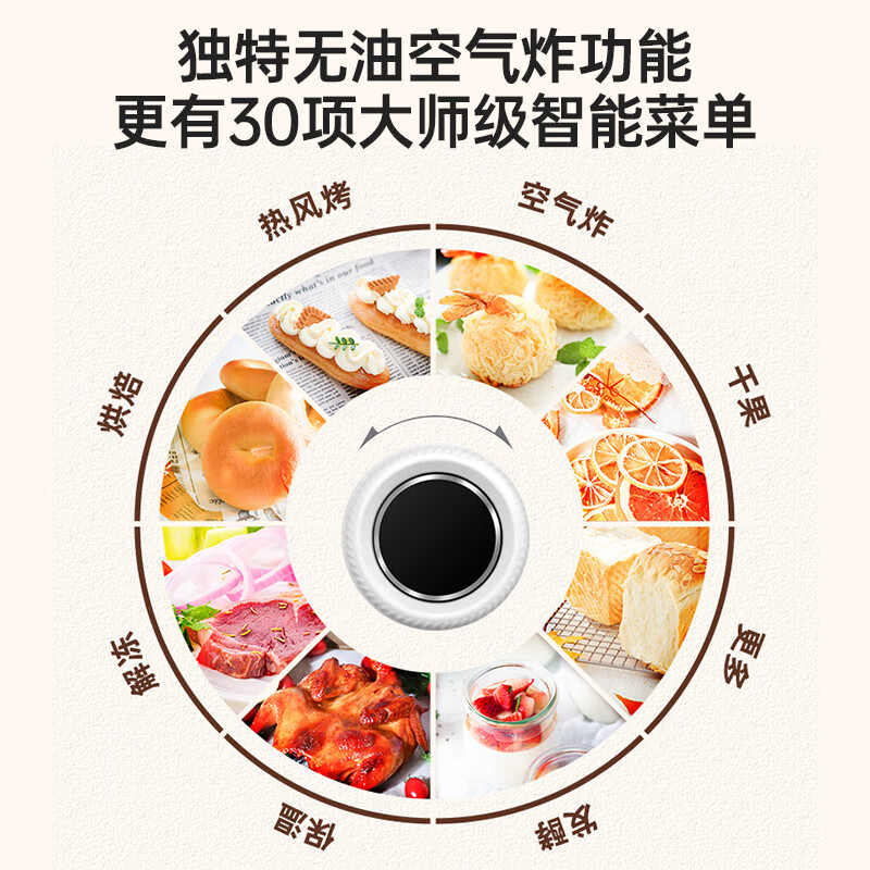 长帝(Changdi) 家用电烤箱 42升大容量大功率 智能菜单 多功能风炉空气炸锅一体高清大图