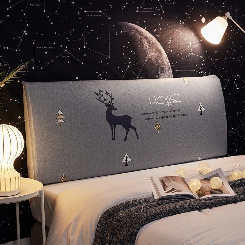 床头套罩 床头罩全包软包床靠背罩北欧风格简约现代可拆洗 丛林漫步 高度50~65*长度220cm(通用)