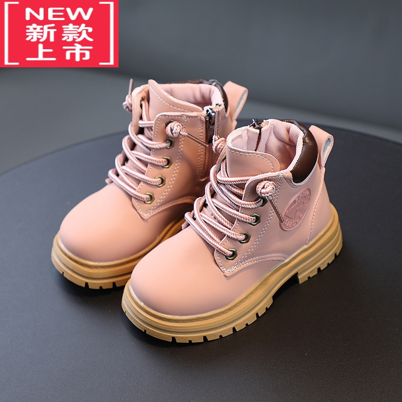 可莉允儿童大黄靴2022春秋季新款女童马丁靴走秀炸街小女孩短靴男童靴子