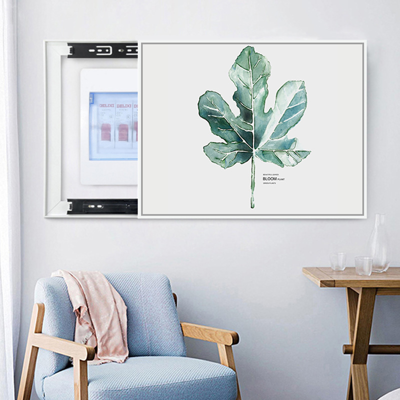 北欧风格绿植电表箱装饰画配电箱免打孔遮挡电闸开关盒挂画墙画