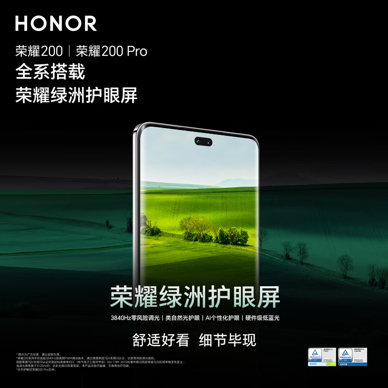荣耀200 Pro 旗舰级青海湖电池 绿洲护眼屏 雅顾光影主摄 16+512 月影白高清大图