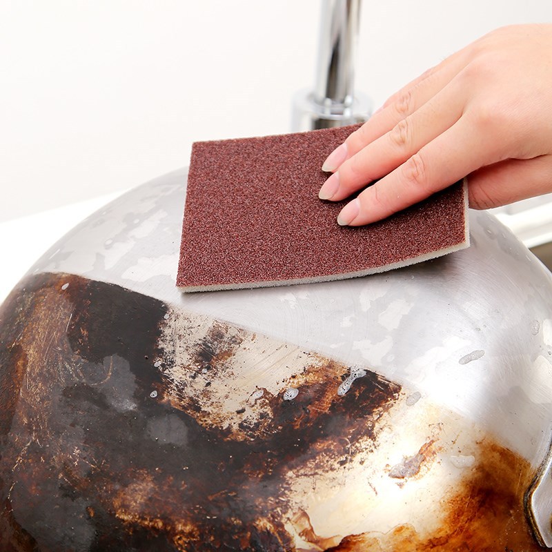 金刚砂海绵片10片装魔力金刚砂清洁擦海绵百洁布刷锅底黑去污垢厨房