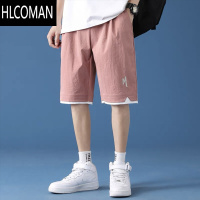 HLCOMAN短裤男士休闲裤夏季裤子男宽松的百搭潮流牌五分中裤ins潮流帅男 XL120-140斤 230砖红