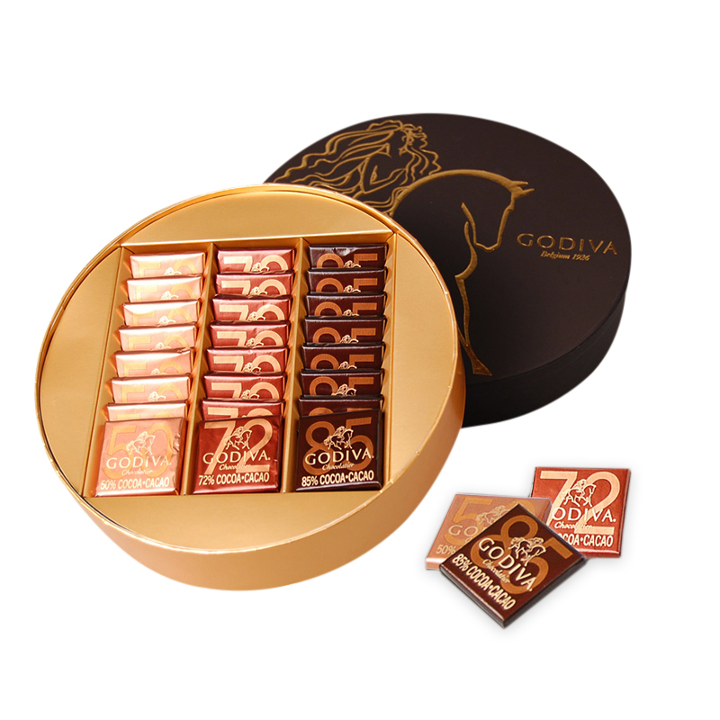 歌帝梵(Godiva)进口巧克力礼盒装松露黑巧牛奶巧克力情人节表白生日礼物DIY送女友 歌帝梵经典片装 (24片装)