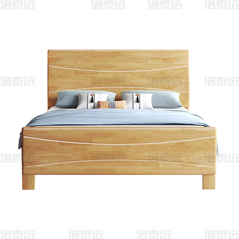 洛泰远 LTY4022927 榉木色实木床1.2米单人床高清大图