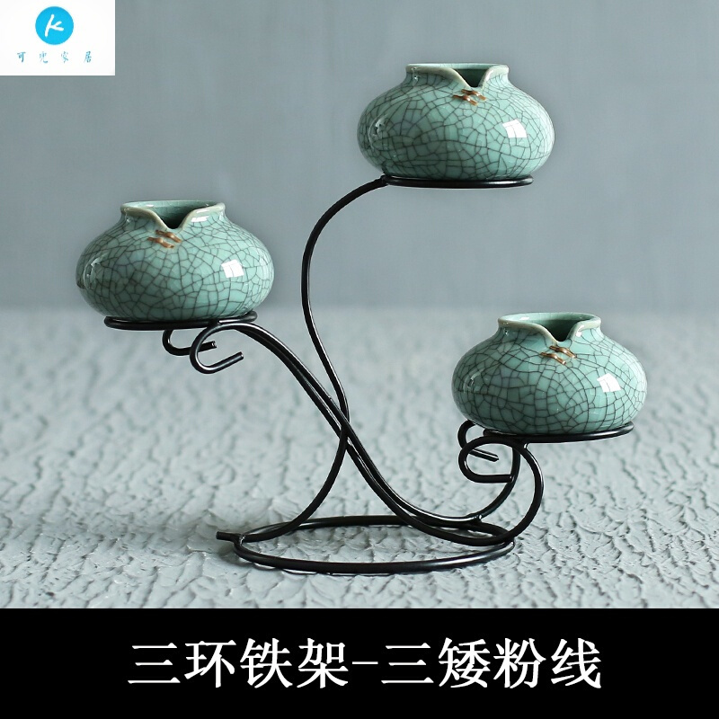 18新款花器龙泉青瓷现代简约家居客厅装饰摆件工艺品小清新创意陶瓷花瓶
