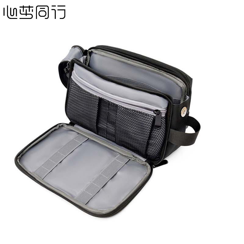 心梦同行手提收纳包 多层拉链手拿包 工具包 手机杂物包数据线配件包 1230/个高清大图
