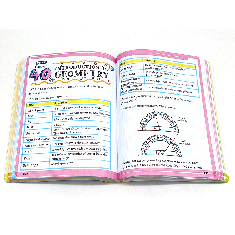 [正版]美国学霸笔记练习册 中学数学 英文原版 The Big Fat Middle School Math Work高清大图