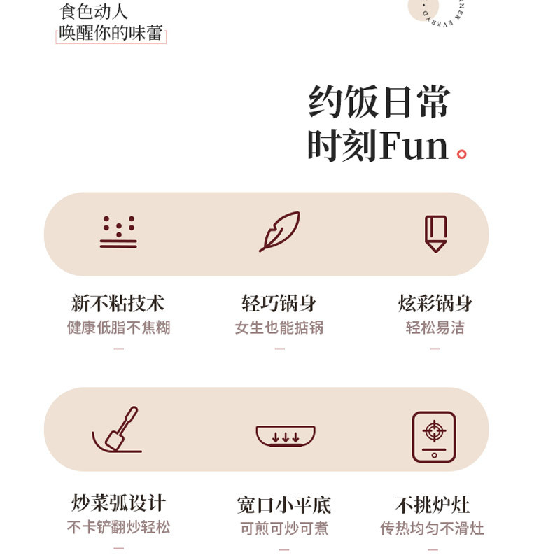 爱仕达锅炒锅不粘锅34cm易洁少油烟加厚复底锅具电磁炉炒菜锅煤气灶专用锅子平底燃气通用不沾平底煎锅大 NWG8334E