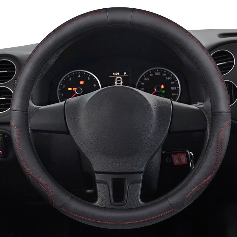 真皮把套大众汽车方向盘套朗逸桑塔纳捷达polo帕萨特迈腾四季通用 f
