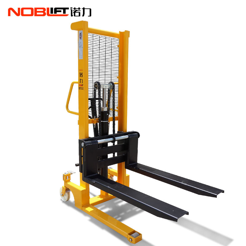 诺力 Noblift SFH1016手动堆高车黄色1T货叉长900货叉宽330-740(可调),带脚踏功能