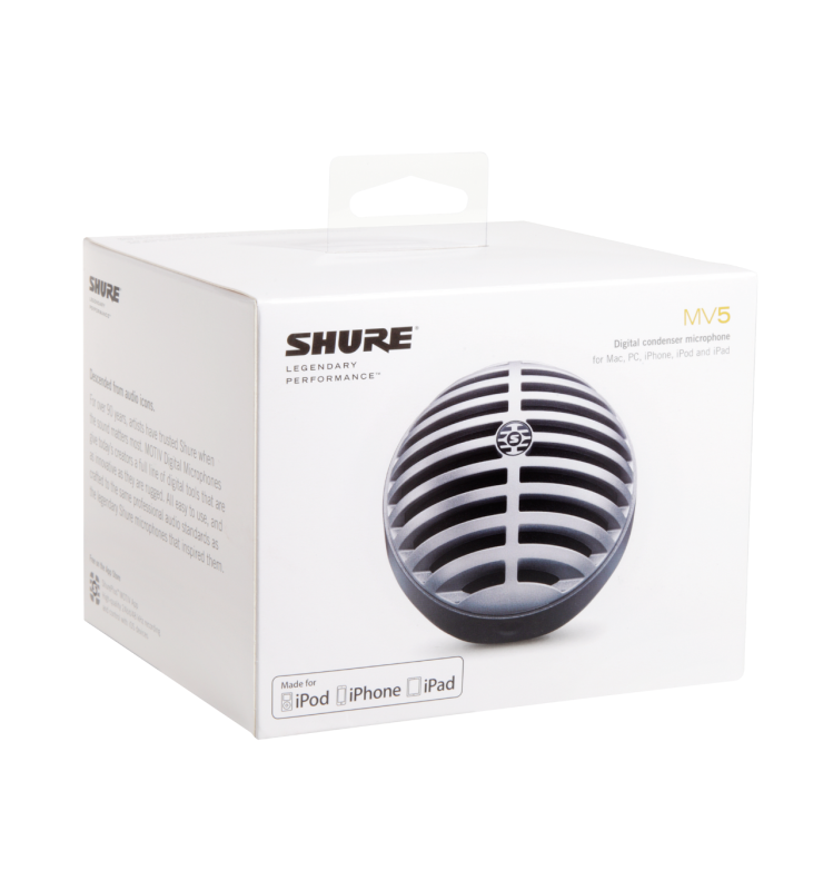 SHURE 舒尔MV5数字电容话筒K歌直播录音手机麦克风 绿色高清大图