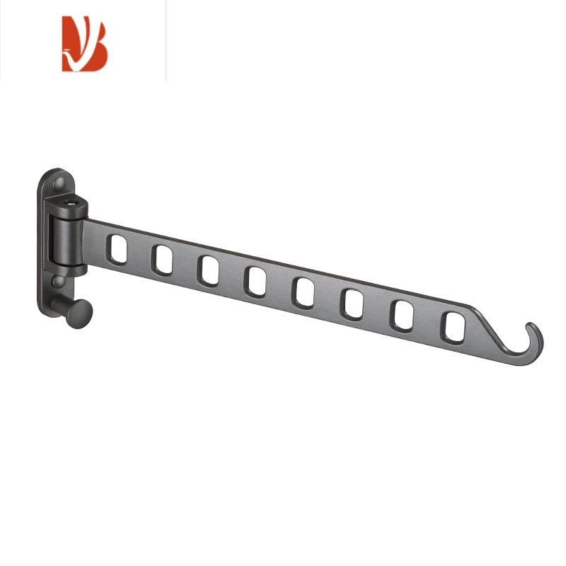 三维工匠免打孔太空铝折叠晾衣架壁挂 阳台隐形晾衣器 宿舍伸缩晾衣杆架图片