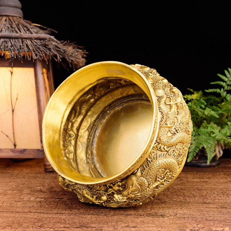 美帮汇九龙香炉 家用铜观音供奉香炉 烧香炉大号佛堂高清大图