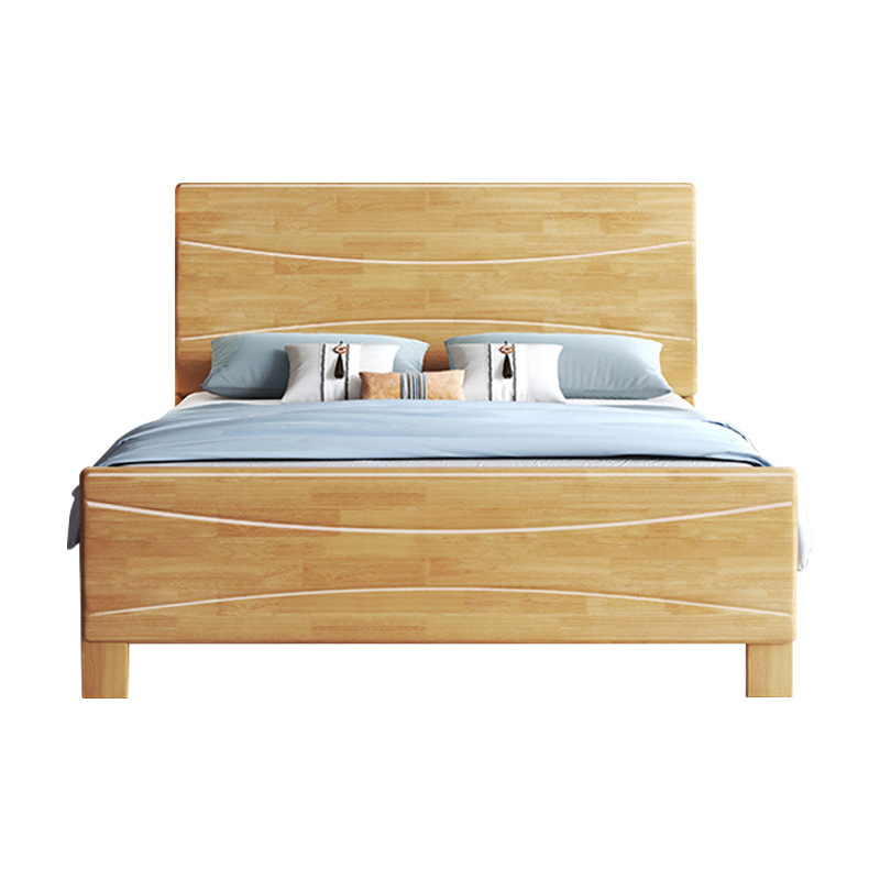 臻远ZY4022927榉木色实木床1.2米单人床