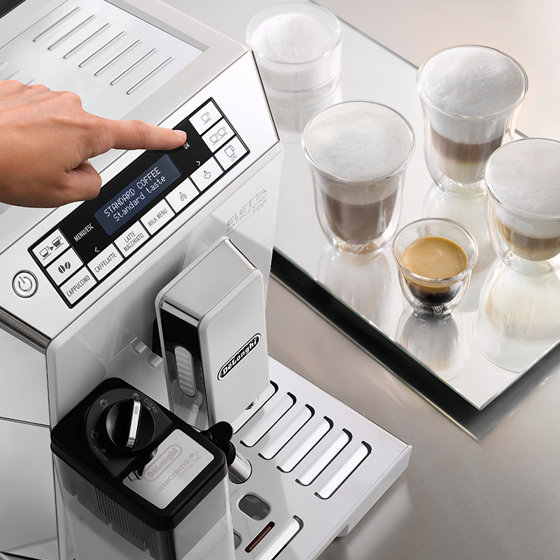 德龙（Delonghi）ECAM45.760.W全自动咖啡机 欧洲原装进口 家用商用办公室双锅炉自动打奶泡现磨意式浓缩