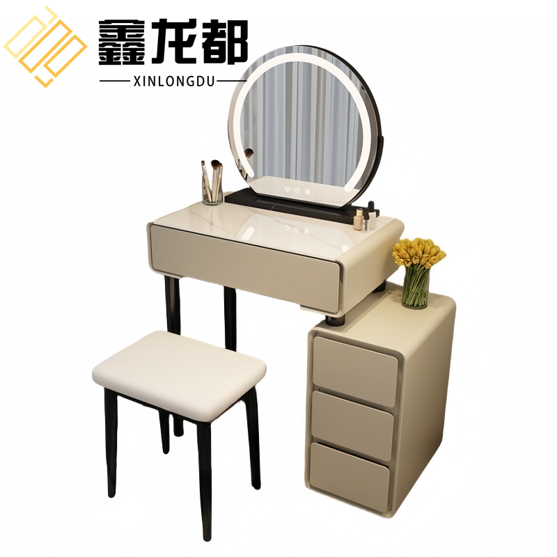 鑫龙都 梳妆台80cm+方凳套