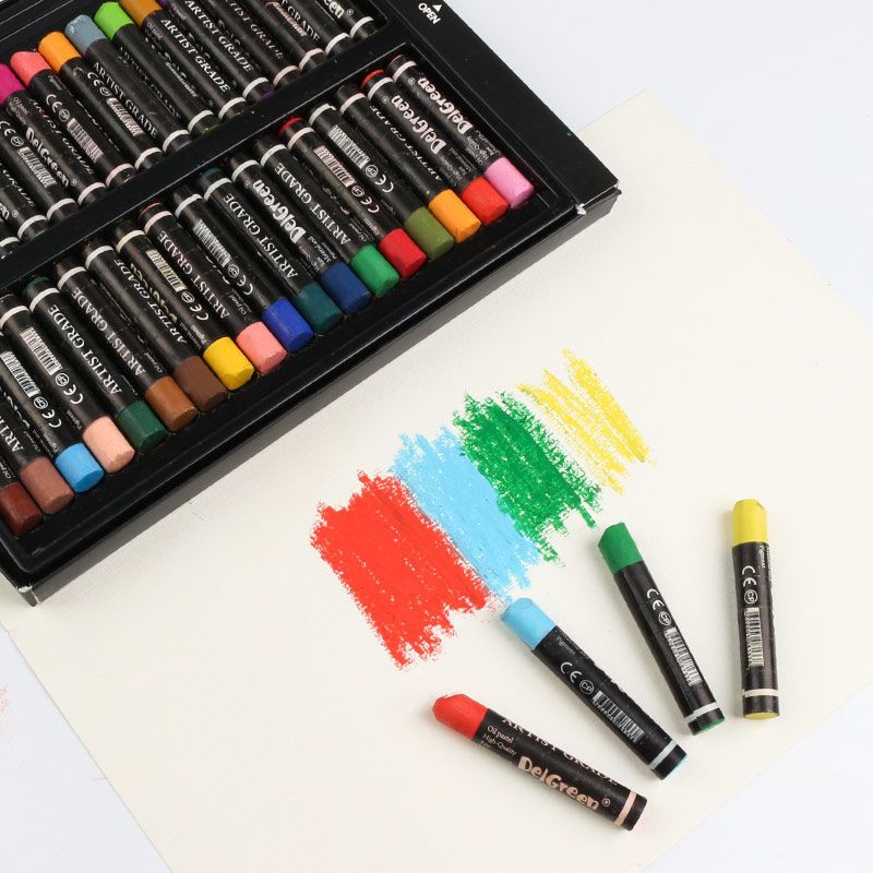 丹可林重彩软性油画棒彩绘画油性蜡笔二代24色36色重彩油画棒48色6支