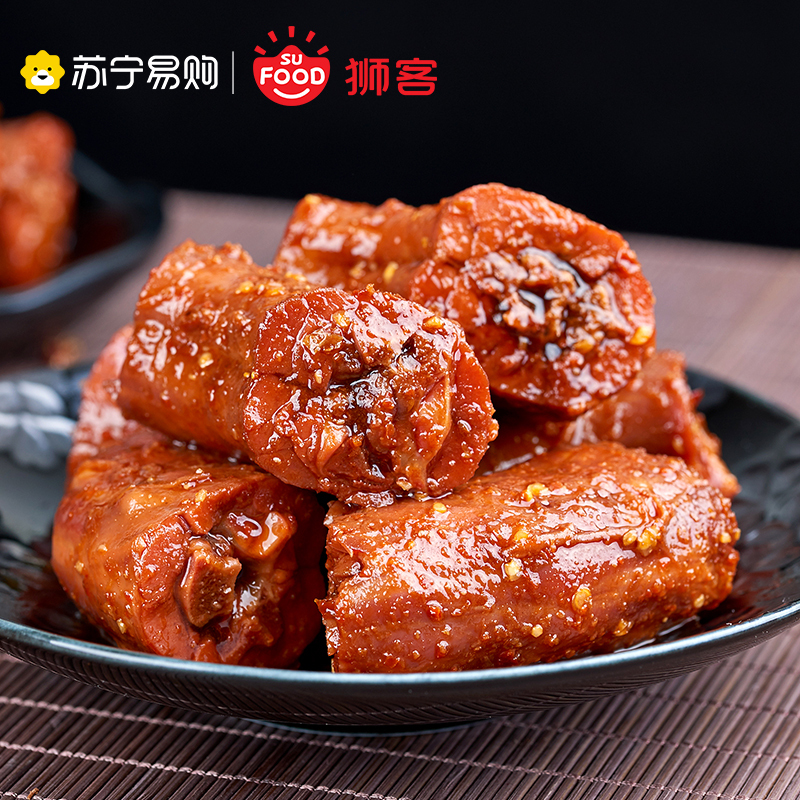 狮客[苏宁自主品牌]好多鸭限定款400g 甜辣鸭鸭锁骨鸭脖鸭翅鸭肉即食小零食