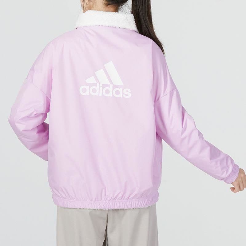 adidas/阿迪达斯外套运动休闲仿羊羔绒两面穿女装保暖HM7111 C图片
