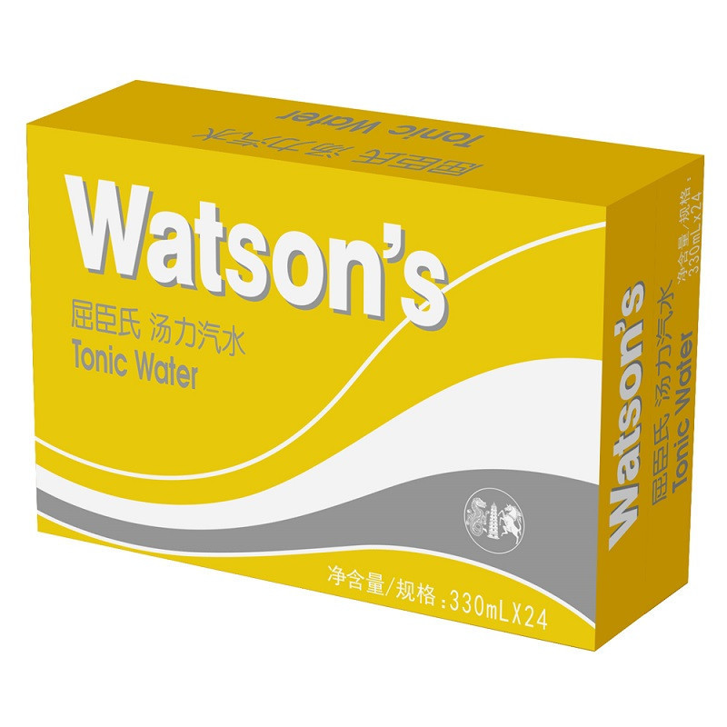 Zs-屈臣氏(Watsons)汤力汽水 碳酸饮料 调酒净饮推荐 330ml*24罐 整箱装