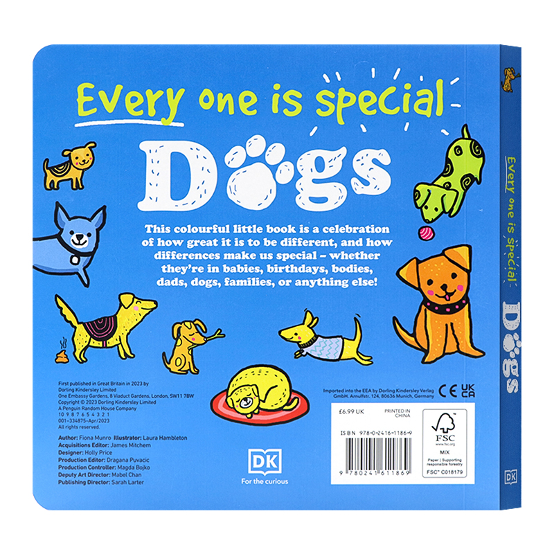 [正版]DK 每只狗狗都是特别的 英文原版绘本 Every One Is Special Dogs 做自我 亲子共读高清大图