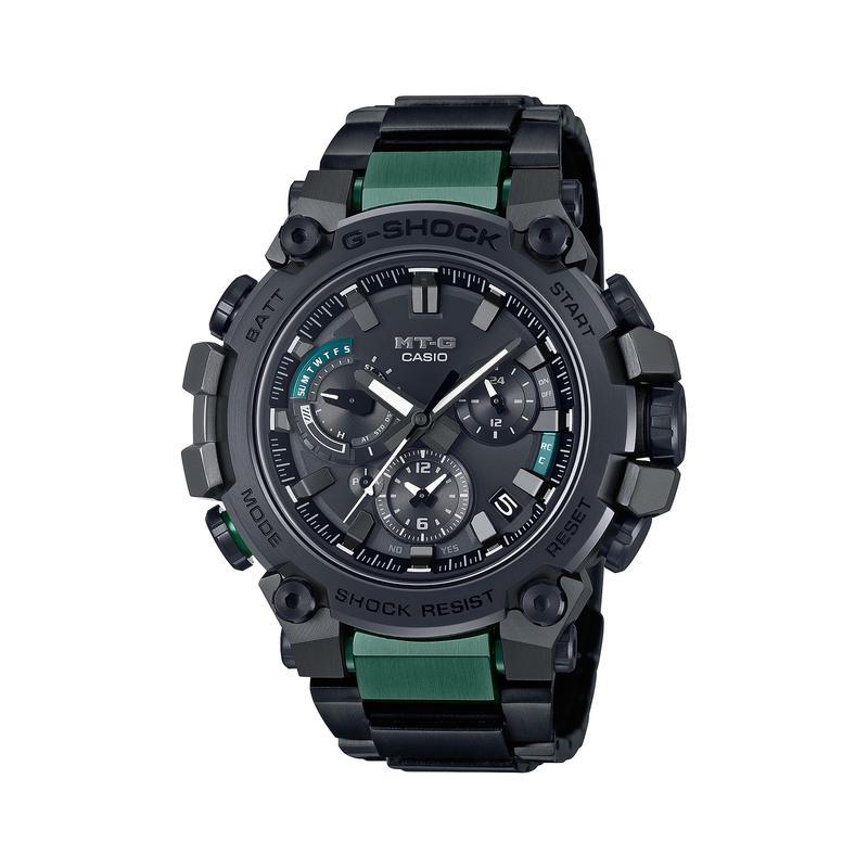 G-Shock金属背盖复杂立体设计防水耐用男款日韩潮流不锈钢腕表