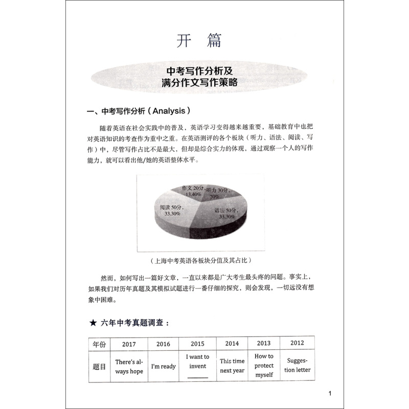 [正版]中考英语作文一本通附练习册 中高考一本通系列任瑞蕊上海译文出版社 初中生英语写作范文大全冲刺中考高分作文选秘籍