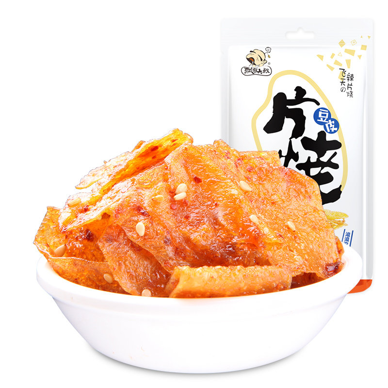 飘零大叔 湖南辣烧片豆皮60g 休闲食品小吃
