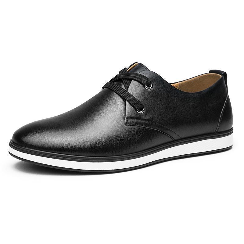 奥康男鞋男士休闲鞋英伦软底透气青年系带皮鞋男低帮休闲板鞋子