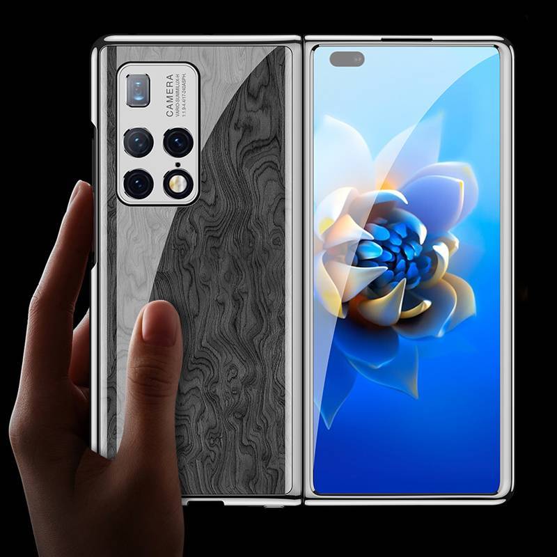 vmonn适用于华为matex2手机壳新款彩绘电镀玻璃壳matex2折叠屏保护套