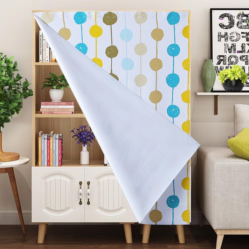 pvc厨房橱柜门帘遮挡帘开放式储物柜防尘布防水防油免洗粘贴盖布 pvc