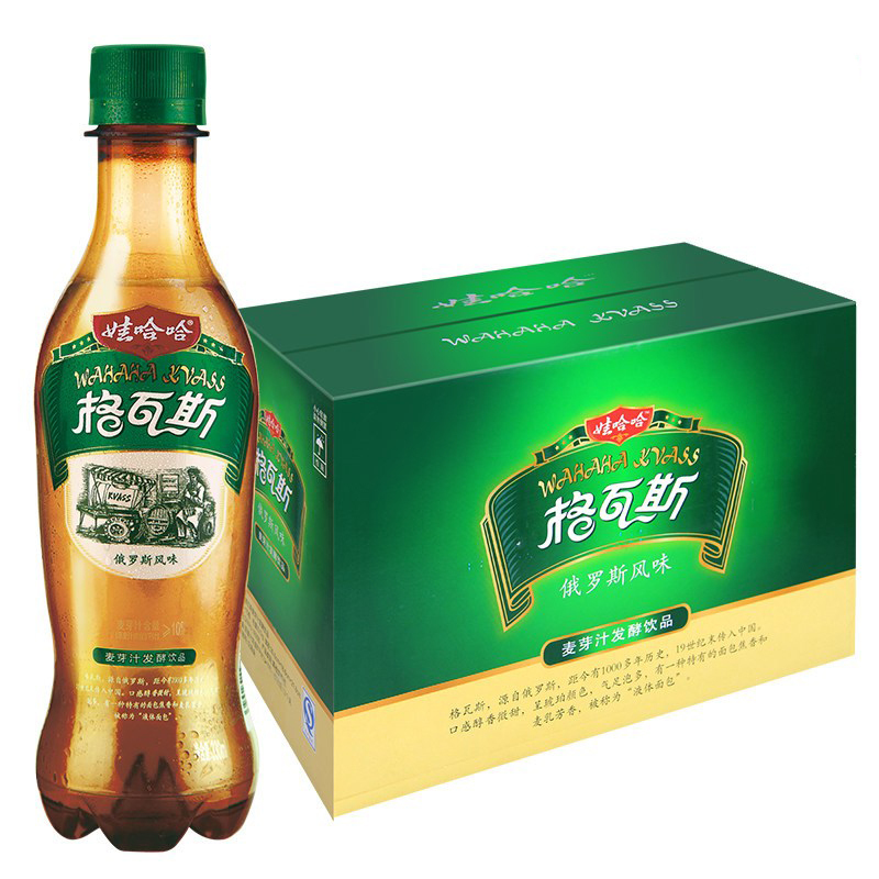 娃哈哈格瓦斯330ml15瓶整箱俄罗斯风味饮料包邮