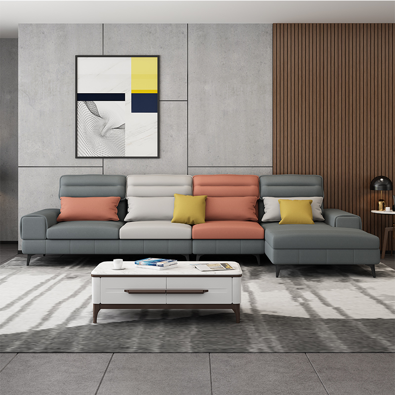 恒信家居北欧小户型布艺沙发简约现代可拆洗沙发