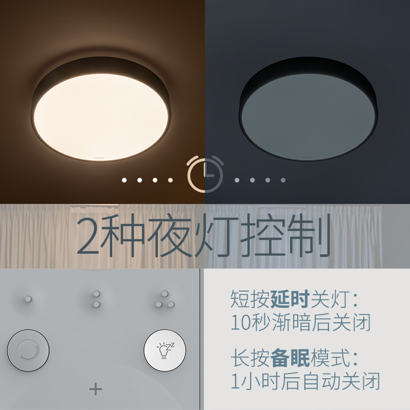 飞利浦led吸顶灯饰新款悦轩卧室现代简约北欧智能灯具客厅