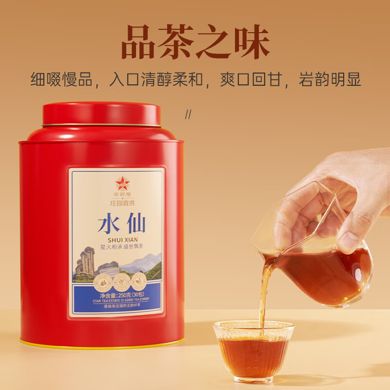 华祥苑 水仙 武夷山岩茶水仙大红罐装 250g高清大图
