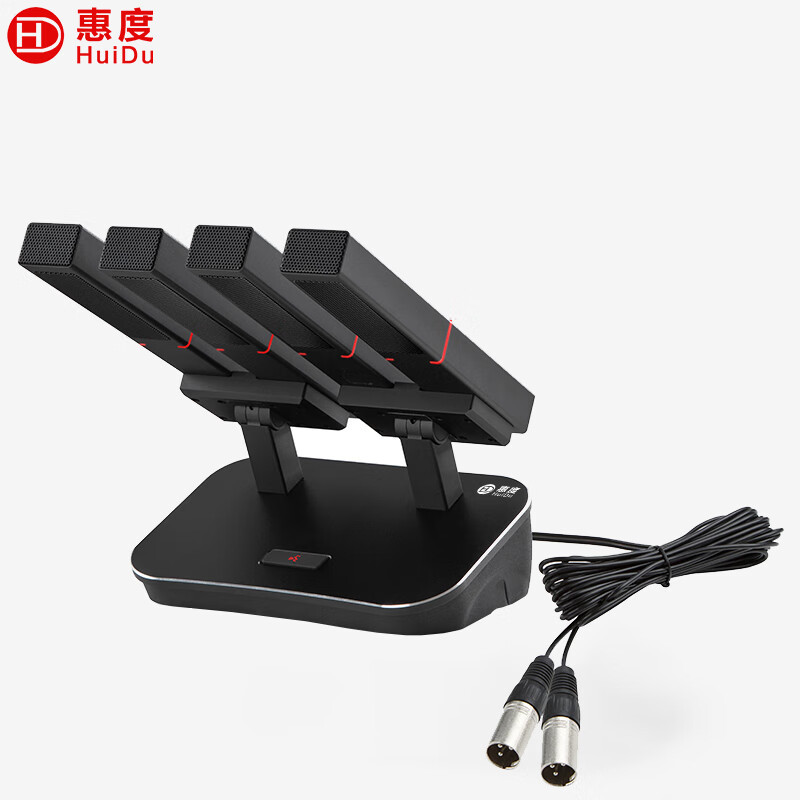 惠度(HuiDu)SR-T4专业有线会议麦克风会议演讲新闻主持广播话筒方管台式桌面式短杆远距离拾音麦克风