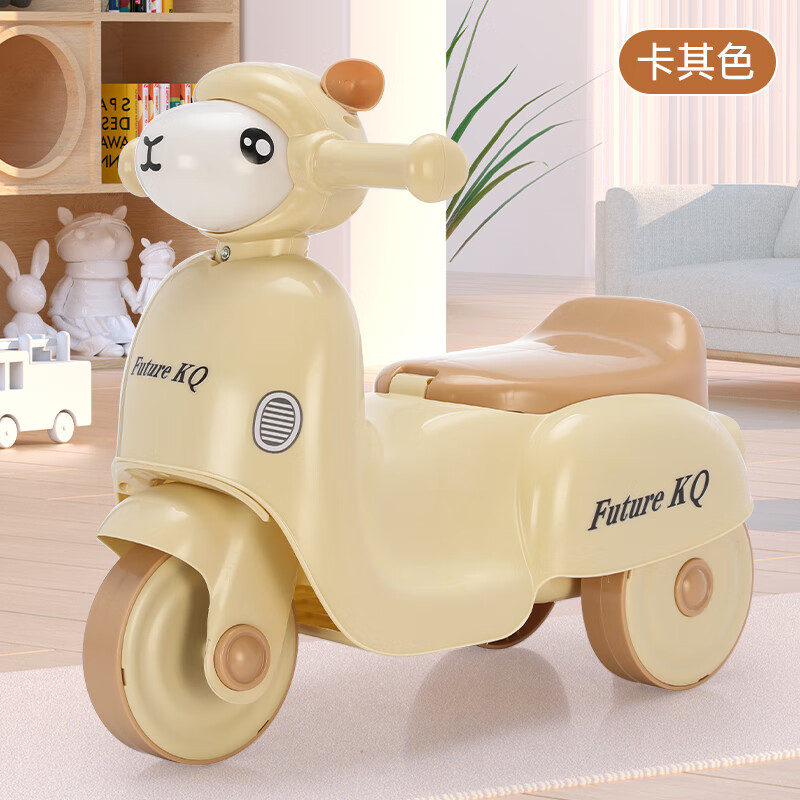 米迪象 儿童平衡车无脚踏滑步车宝宝学步车玩具车 灯光音乐