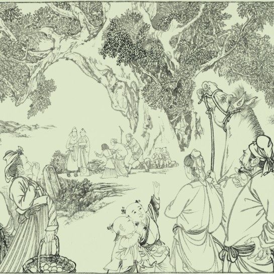 [醉染正版]爱民有画说西游记经典人像白描摹本 付爱民国画描摹活页8开白描人物画稿盒装活页连环画线描稿神仙僧佛绘画赏析河北高清大图